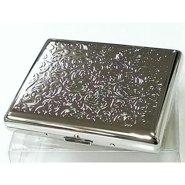Pearl シガレットケース ロング レディース 20本 シルバーアラベスク