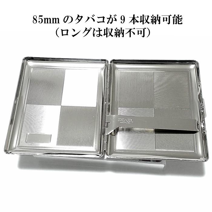 シガレットケース 9本 収納 薄型 タバコケース ニッケルパターン