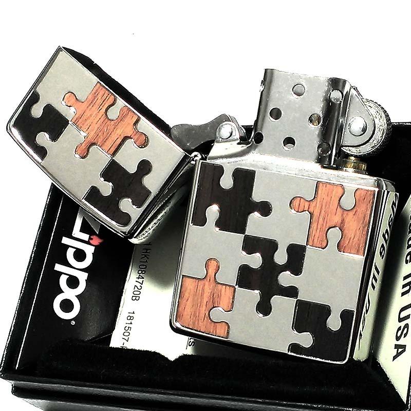 ZIPPO（ジッポー） ライター ウッドパズル ジッポ シルバー 天然木象嵌