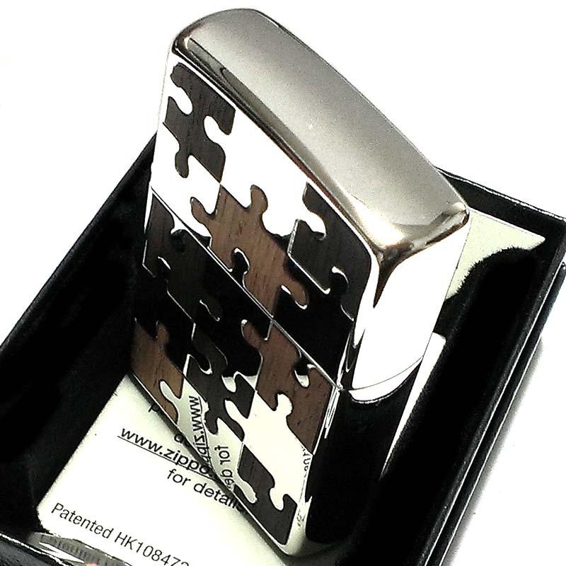 ZIPPO（ジッポー） ライター ウッドパズル ジッポ シルバー 天然木象嵌 