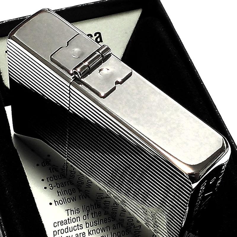 レプリカ ZIPPO 1935 復刻 ダイヤカットライン ストライプ シルバー