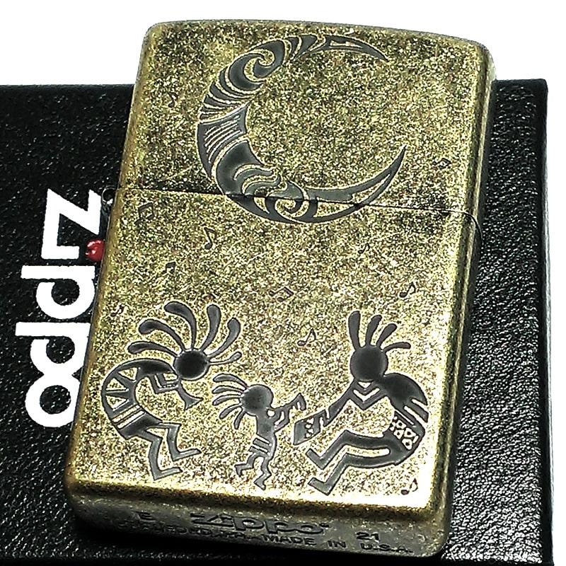 ZIPPO（ジッポー） ライター ココペリ お守り ジッポ ブラスイブシ 月