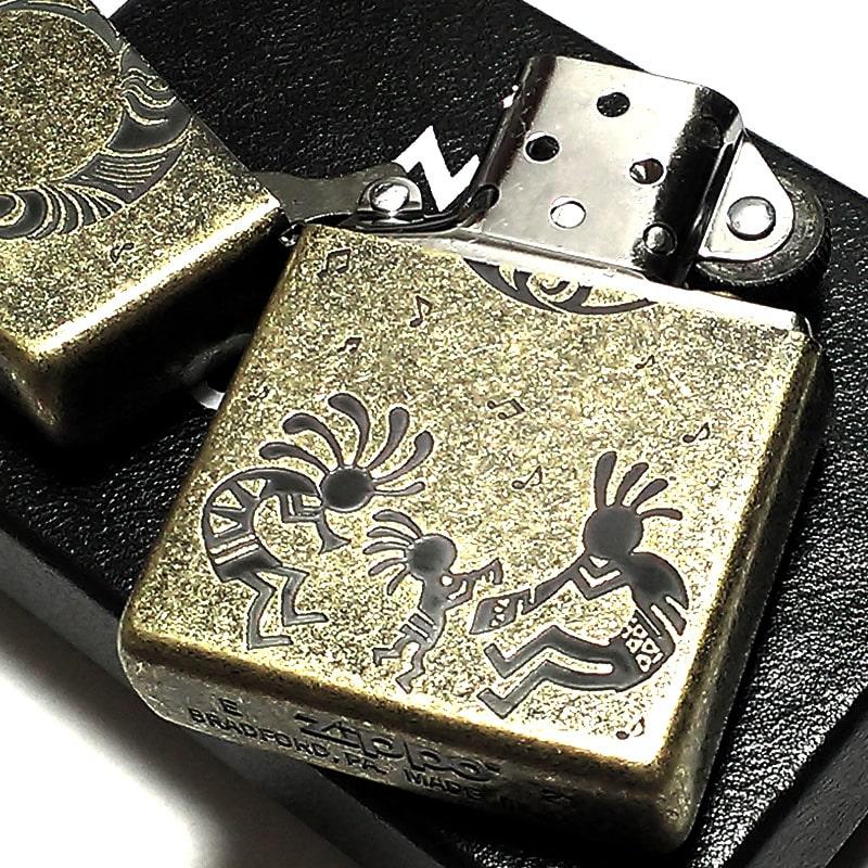 ZIPPO（ジッポー） ライター ココペリ お守り ジッポ ブラスイブシ 月