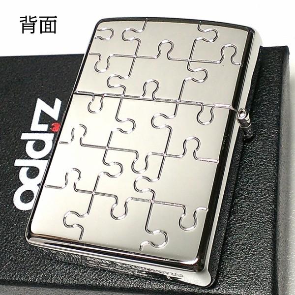 半額SALE／ zippo☆Puzzle/パズル☆大理石柄ホワイト☆ブラック
