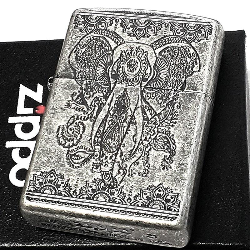 ZIPPO（ジッポー） ジッポ ライター インディアン エレファント 象 銀