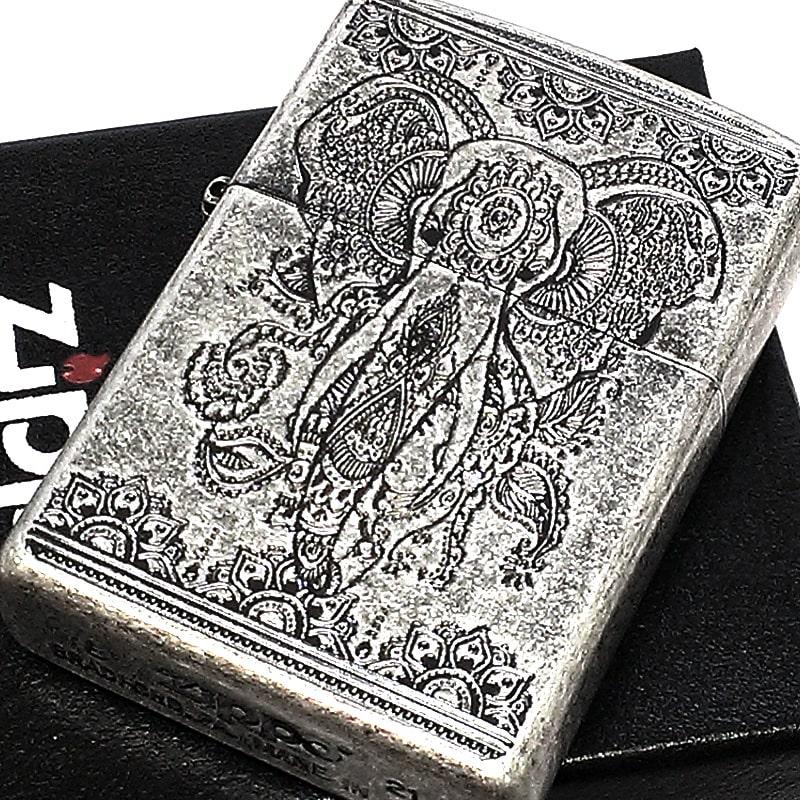 ZIPPO（ジッポー） ジッポ ライター インディアン エレファント 象 銀