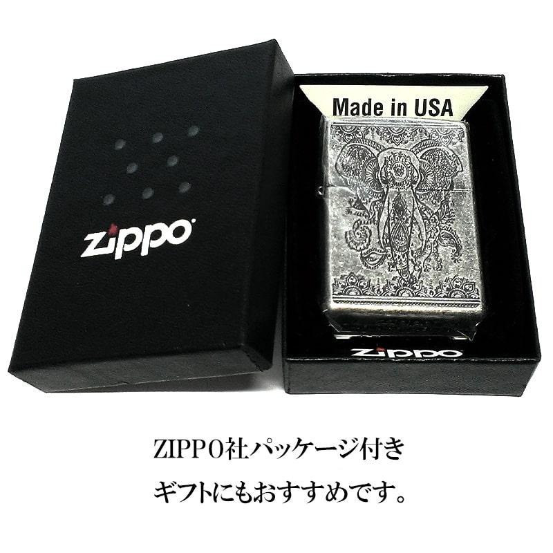 ZIPPO（ジッポー） ジッポ ライター インディアン エレファント 象 銀