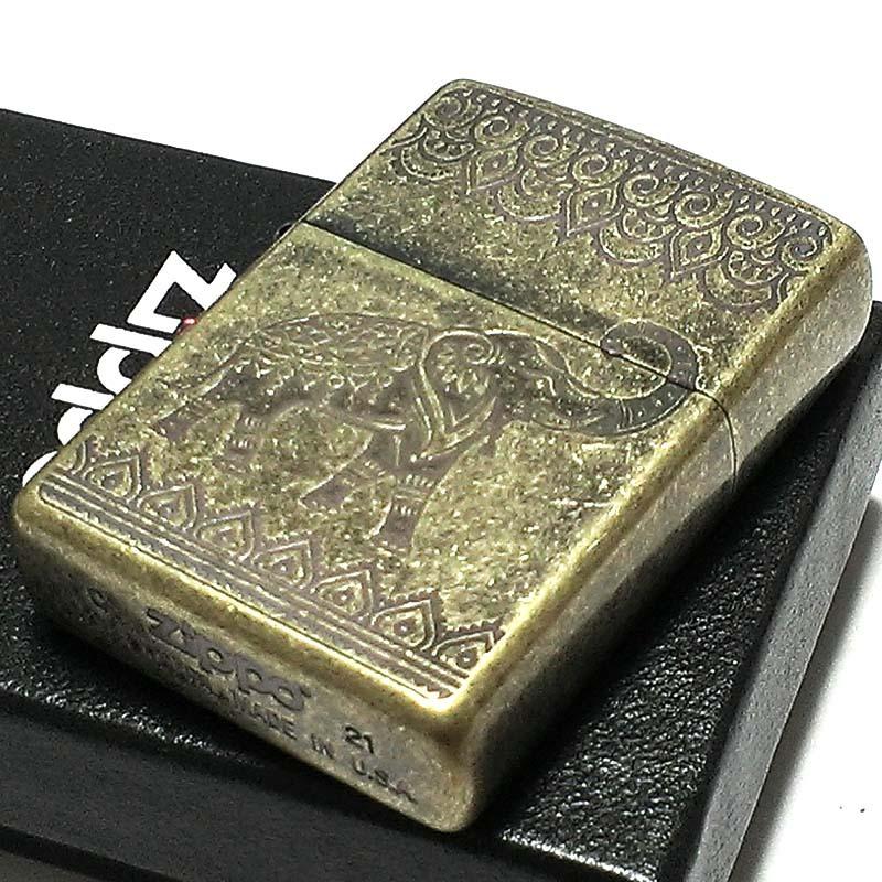 ZIPPO（ジッポー） ライター インディアン エレファント 真鍮燻し