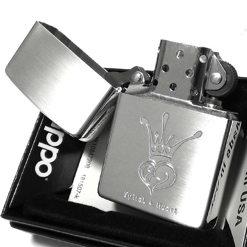 ZIPPO（ジッポー） ライター スパイラルハート クラウン ジッポ 可愛い