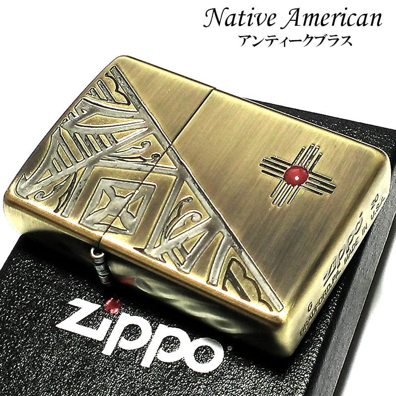 ZIPPO】 アメリカインディアン彫刻ライター