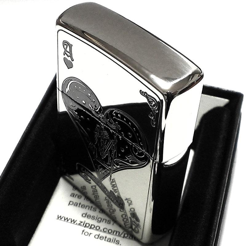 ZIPPO ライター デビルトランプ ハート エース ジッポ 御守り かっこいい おしゃれ シルバー レディース メンズ お守り ギフト プレゼント｜hayamipro｜05