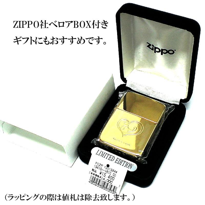 ZIPPO 限定77個 ゴールド 1941スパイラルハート 金鏡面 金タンク ZIPPO 限定77個 ゴールド 1941スパイラルハート 金鏡面 金タンク