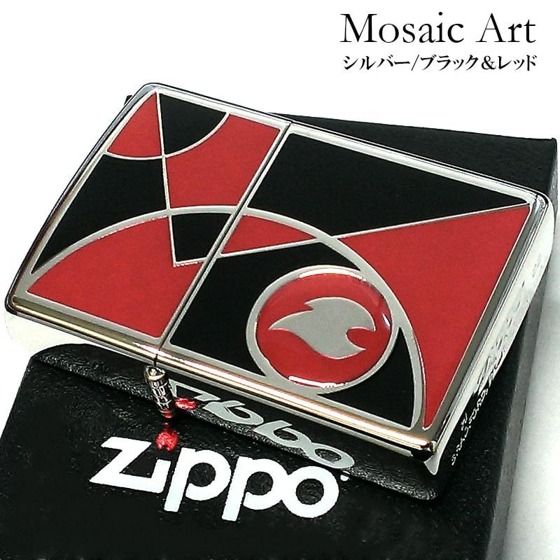 ZIPPO（ジッポー） ライター モザイクアート ジッポ 黒 炎 おしゃれ