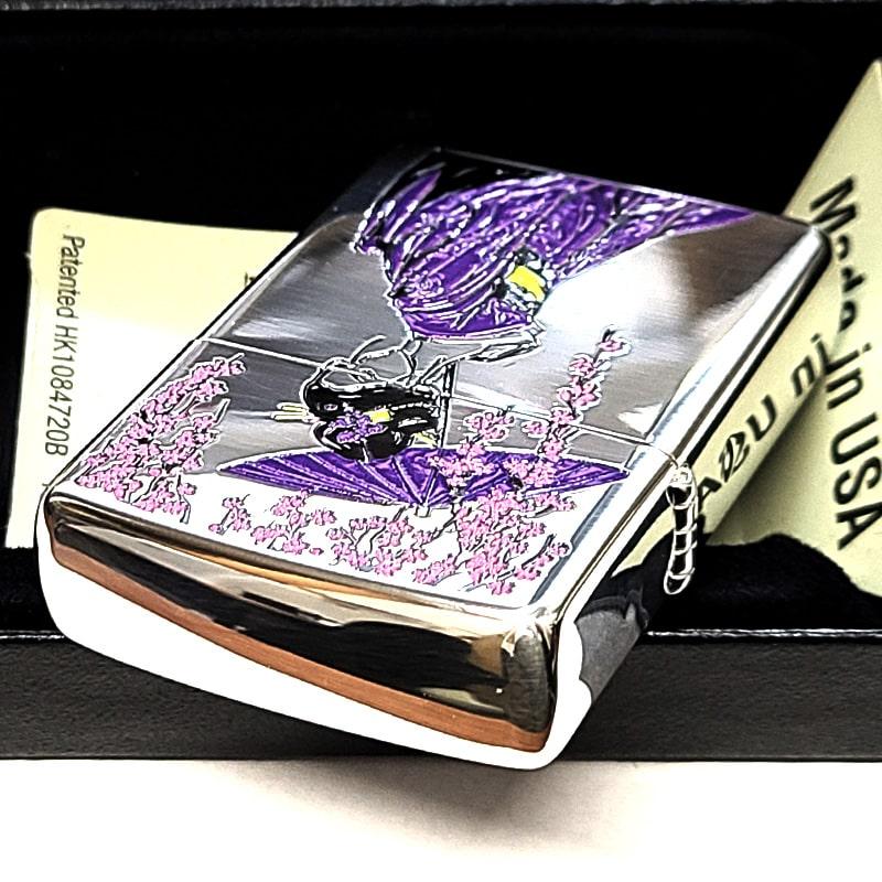 ZIPPO（ジッポー） 和柄 芸者 藤色 ジッポ ライター 枝垂桜 日本