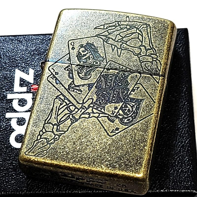 ZIPPO（ジッポー） ライター アンティークポーカー 真鍮古美仕上げ