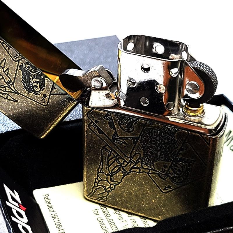 ZIPPO（ジッポー） ライター アンティークポーカー 真鍮古美仕上げ 