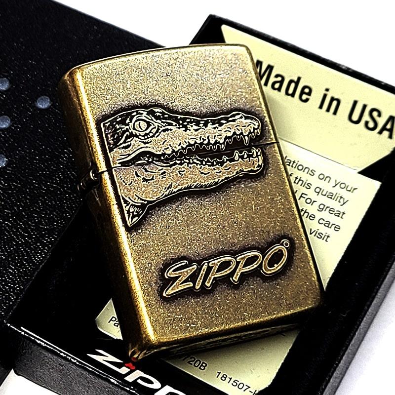 訳あり 半額以下 Zippo クロコダイル 本革 ライター ZIPPO（ジッポー） クロコダイル クラシックメタル かっこいい ジッポ