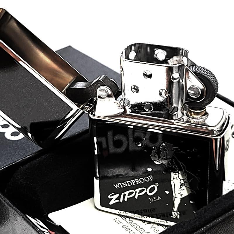 ZIPPO（ジッポー） ウインディハート ブラック×シルバー ジッポ
