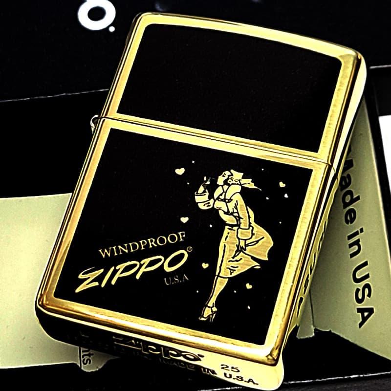 ZIPPO（ジッポー） ウインディハート ブラス×ブラック ジッポ Windy