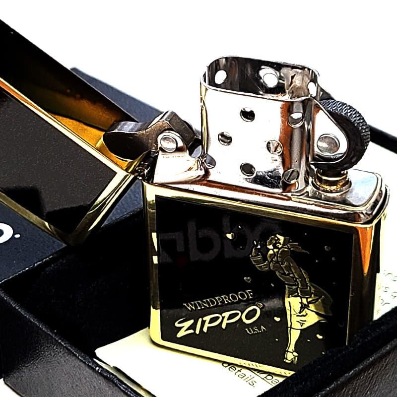 ZIPPO（ジッポー） ウインディハート ブラス×ブラック ジッポ Windy