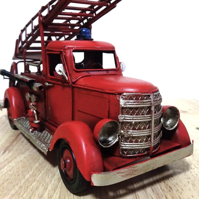 ヴィンテージカー 消防車 オブジェ レトロ ブリキ Fire Dept 置物 車 