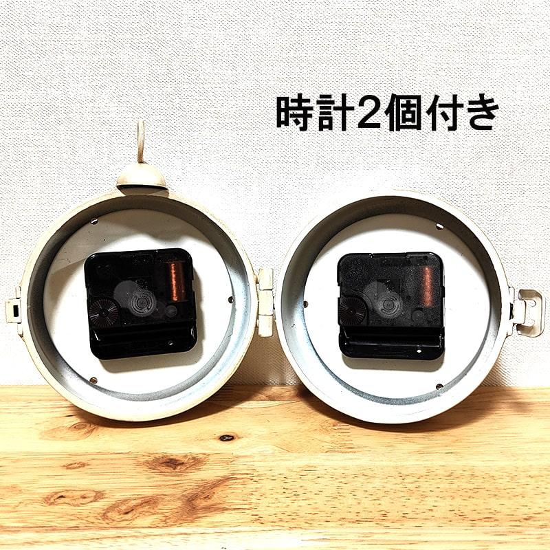 アメリカン レトロ 置時計 ステーションクロック 両面 ハンギング 雑貨