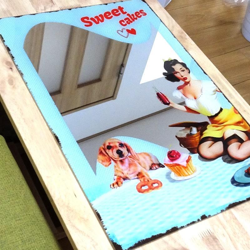 壁掛け ミラー 可愛い アンティーク ウォールミラー Sweet cakes