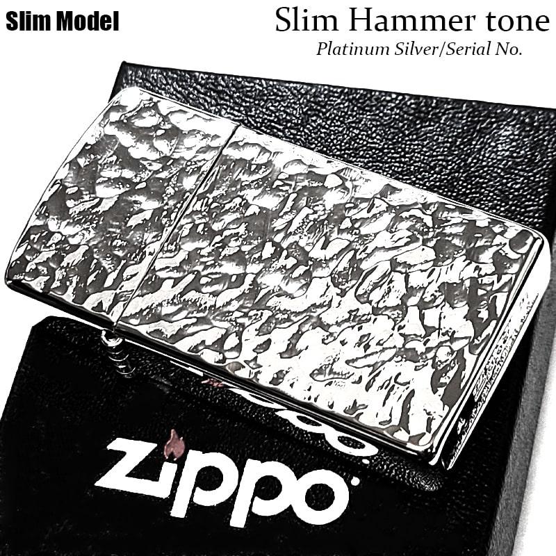 ZIPPO（ジッポー） ライター スリムハンマートーン プラチナシルバー