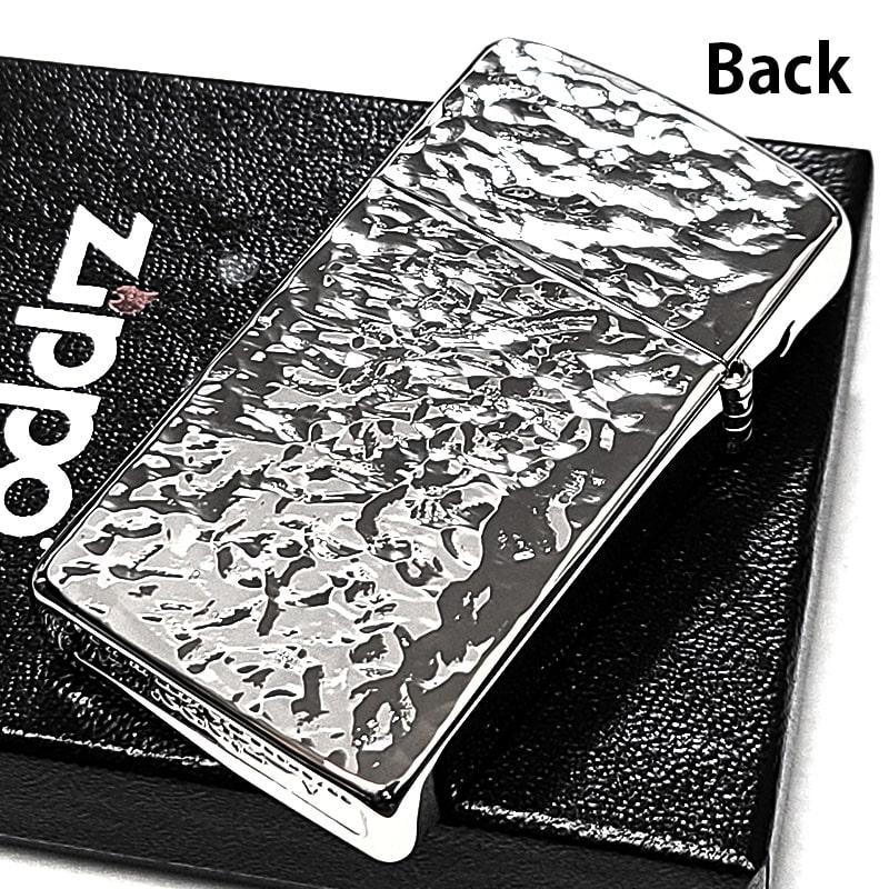 calma store 限定シリアルナンバー入りsilver limited ZIPPO（ジッポー） ライター スリムハンマートーン プラチナシルバー