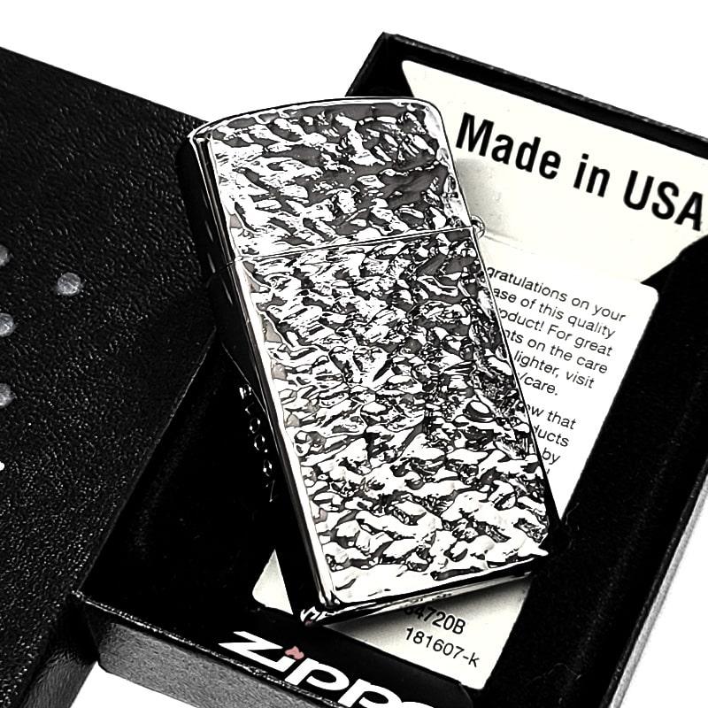 ZIPPO（ジッポー） ライター スリムハンマートーン プラチナシルバー 
