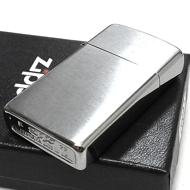 ZIPPO（ジッポー） ライター スリム 無地 シンプル ジッポ シルバー