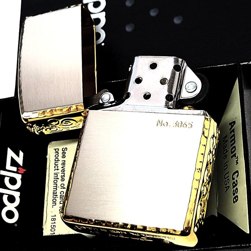 ZIPPO（ジッポー） アーマー 限定 3面彫刻 アラベスク シルバー