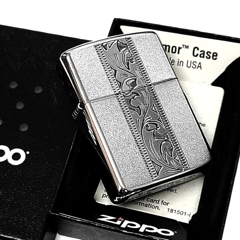 両面クロス アラベスク Zippo 特注モデル 全面加工 ZIPPO アーマー アラベスク クロス かっこいい 両面加工 ジッポ