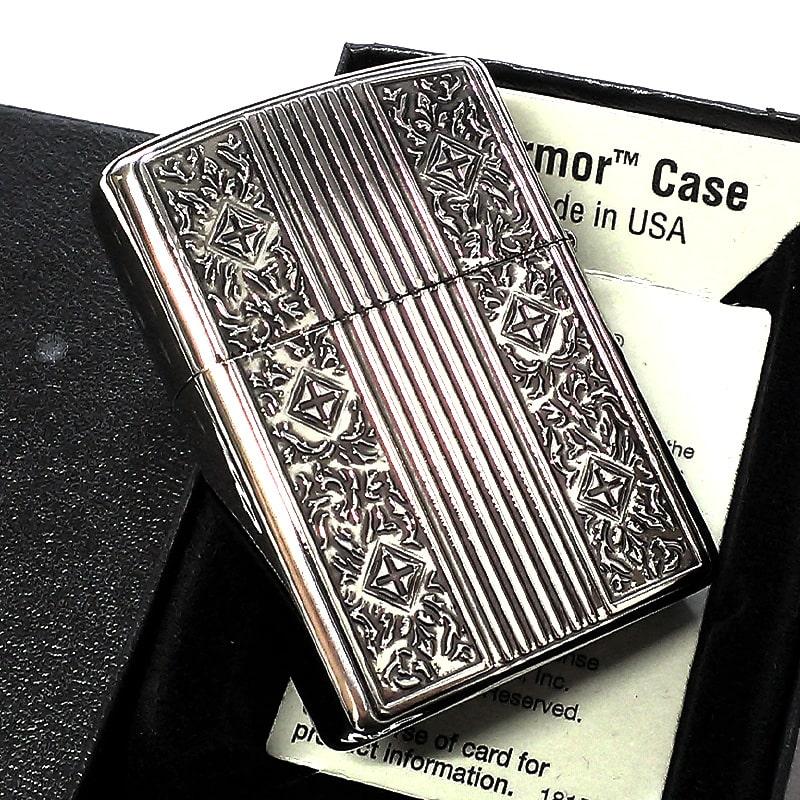 ZIPPO（ジッポー） アーマー アラベスク クロス かっこいい 両面加工