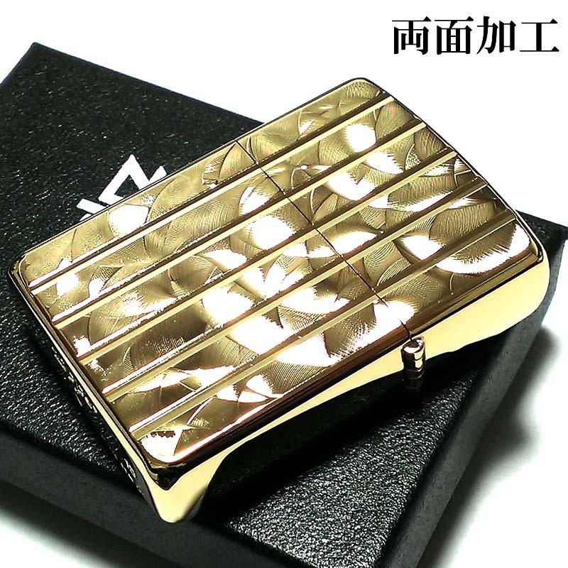 ZIPPO アーマー ゴールドロール ジッポ ライター V刃彫刻 両面加工