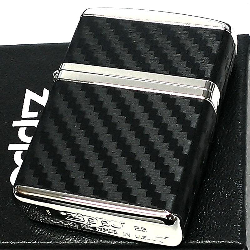 ZIPPO ライター アーマー カーボン ジッポ かっこいい 4面連続加工 