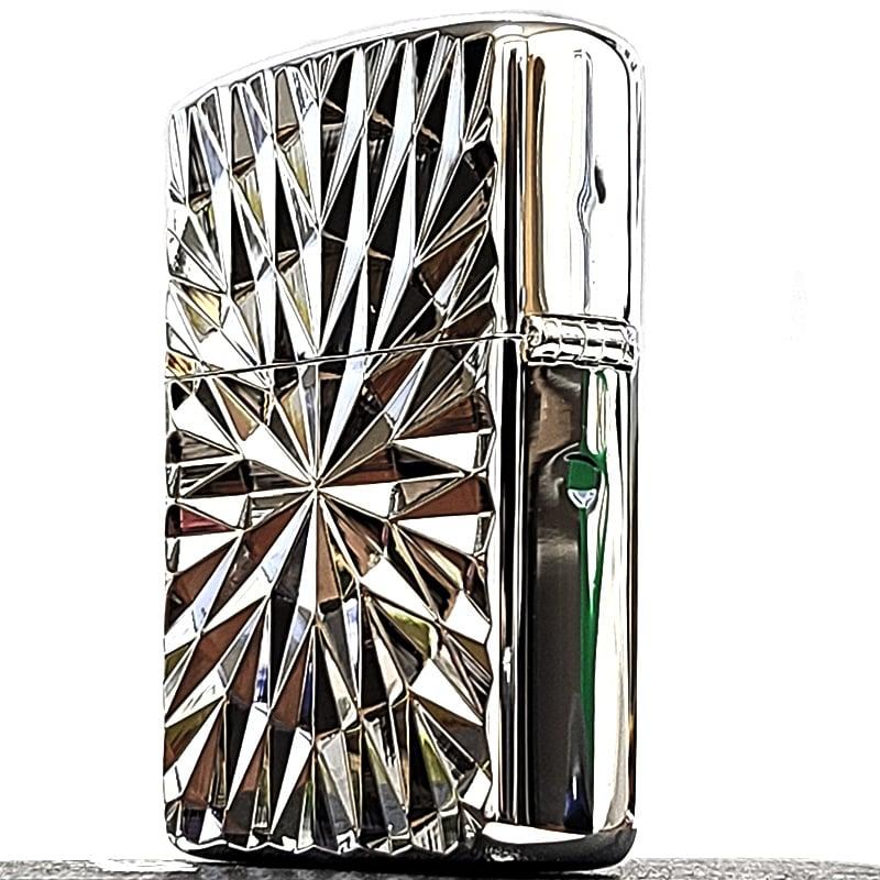 未使用ZIPPO　ジッポー　銀メッキ　両面加工 maru633_ic2.jpg