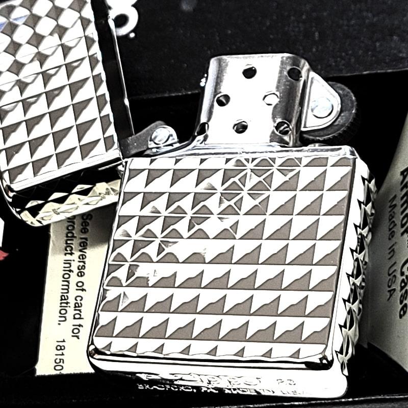 ZIPPO（ジッポー） アーマー ダイヤカット 彫刻 ジッポ ライター 4面