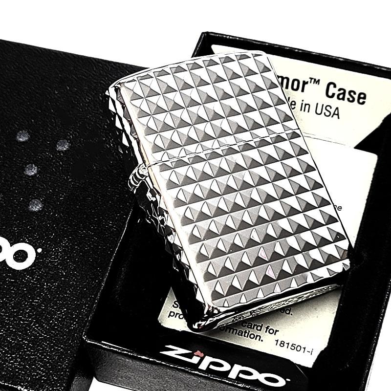 ZIPPO（ジッポー） アーマー ダイヤカット 彫刻 ジッポ ライター 4面