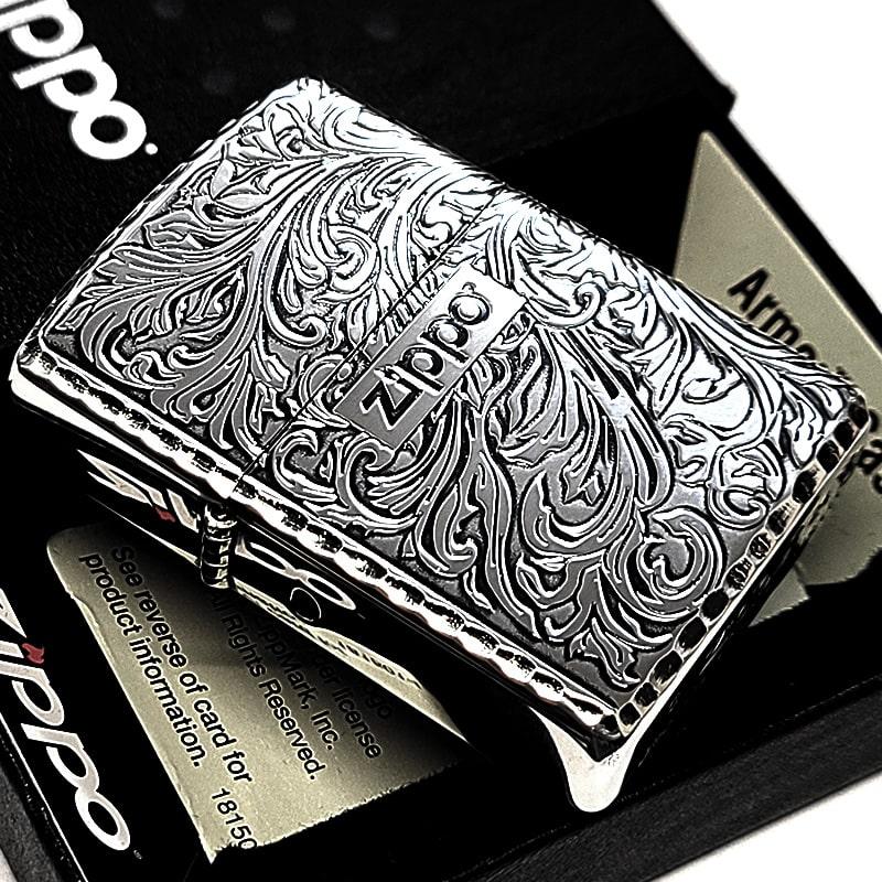 ZIPPO（ジッポー） アーマーアラベスク シルバー ジッポ ライター 彫刻 