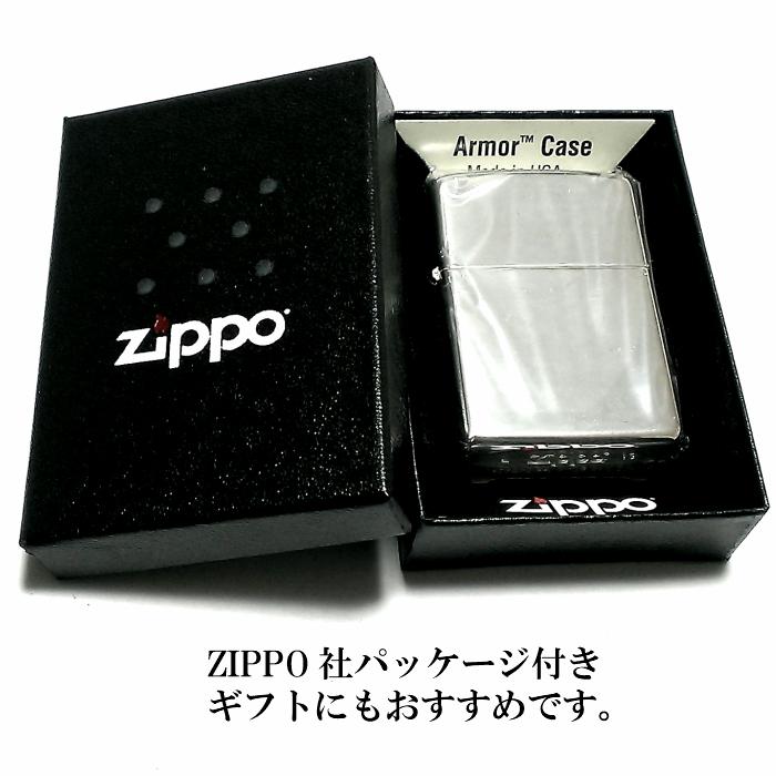 ZIPPO アーマー ジッポ ライター シルバー10ミクロン サイドロゴ入り 鏡面 ミラー仕上げ 金タンク かっこいい シンプル おしゃれ メンズ｜hayamipro｜06