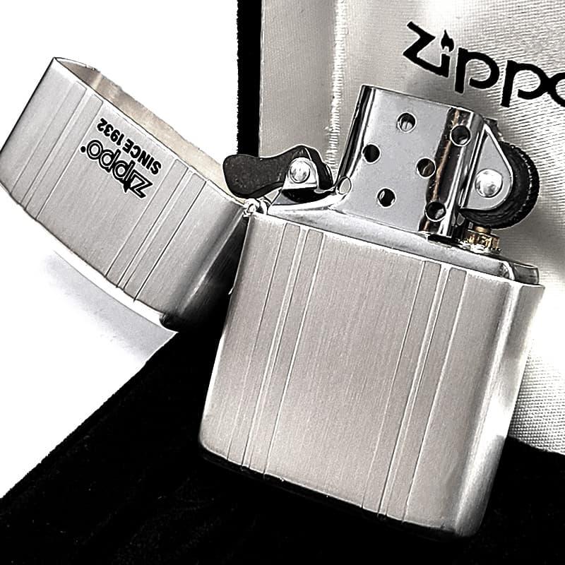 ZIPPO（ジッポー） アーマー 限定 ジッポ ダブルストライプ シルバー