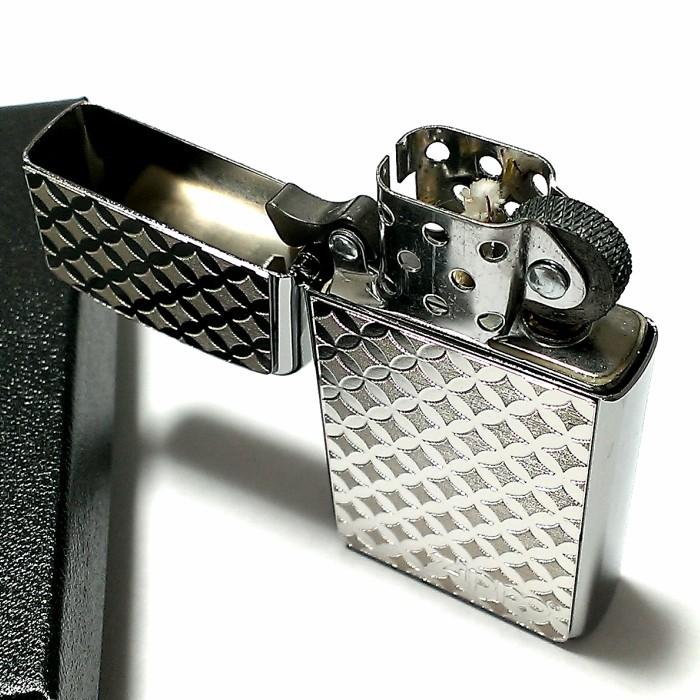 ZIPPO（ジッポー） スリム ジッポ ライター 七宝 細密エッチング 彫刻