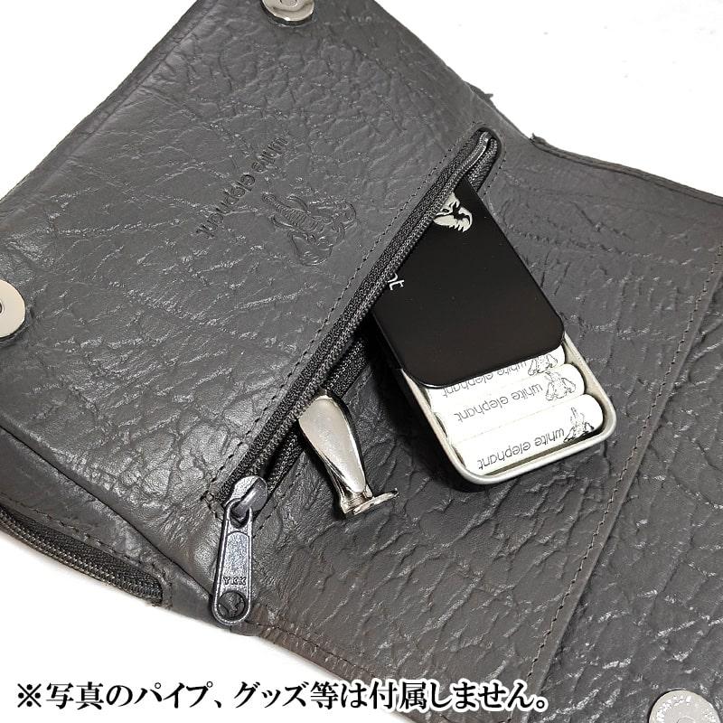 うえぽん　タバコポーチ×2 パイプポーチ 喫煙具 2本用 本革 White elephant ホワイトエレファント