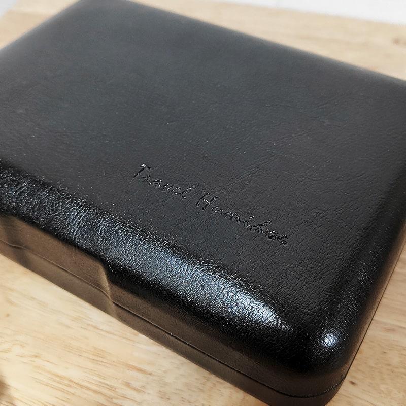 シガーボックス トラベルヒュミドール 本革製 加湿器 セット 葉巻