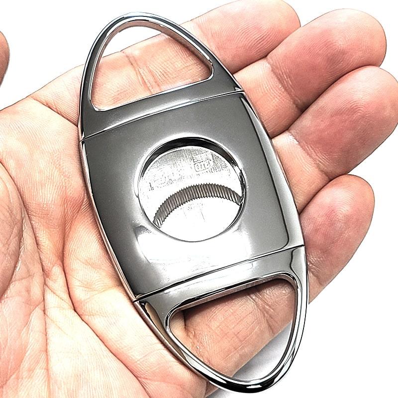 シガーカッター 波形 葉巻用 ダブルブレード 喫煙具 携帯用 葉巻