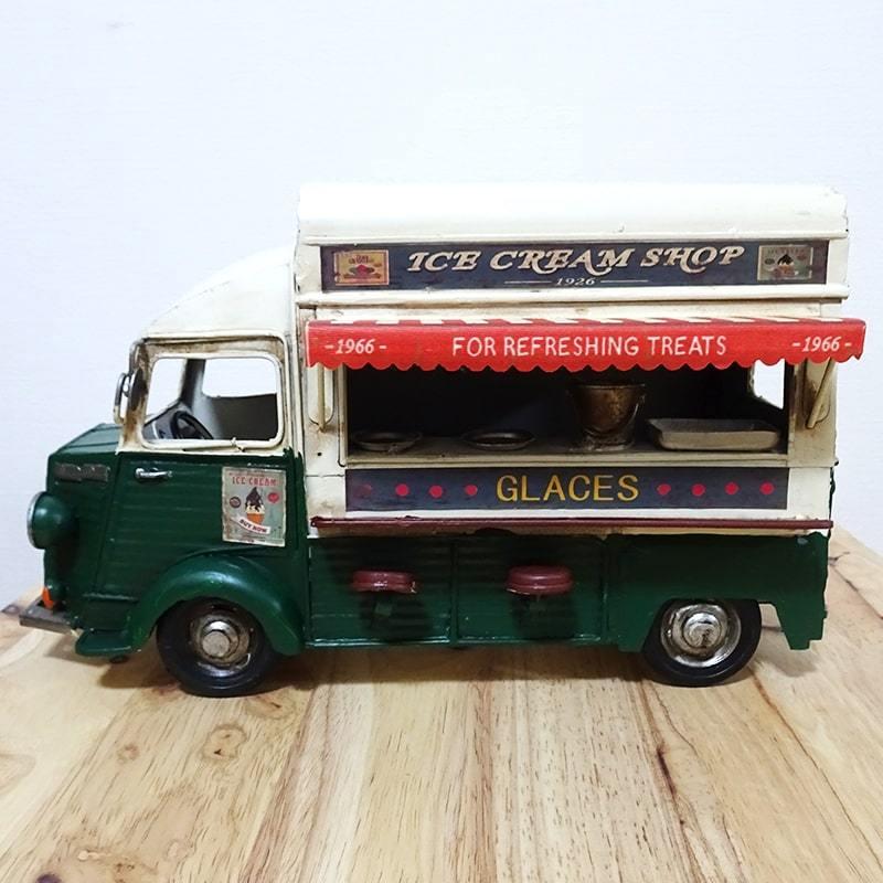 アメリカン レトロ ビンテージカー 可愛い アイスクリーム車 ブリキ