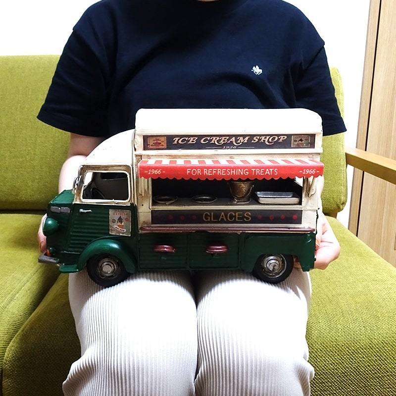 アメリカン レトロ ビンテージカー 可愛い アイスクリーム車 ブリキ