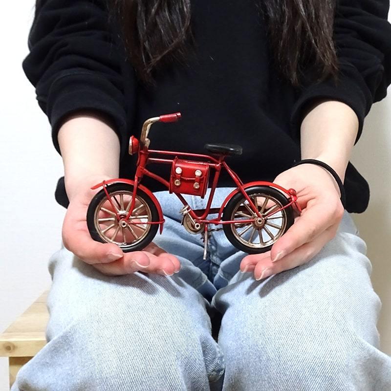 アンティーク 自転車 ブリキ オブジェ おもちゃ グッドオールド Messenger Bicycle RD ビンテージ 可愛い アメリカン 雑貨｜hayamipro｜06
