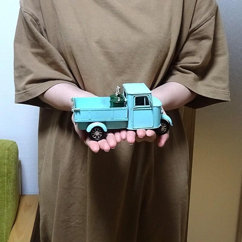 ブリキ 車 かわいい ビンテージカー おもちゃ オブジェ 3 Wheel MZT BL